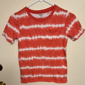 Carter's Orange and White Striped T-Shirt